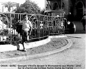 Oran - Gare - Monument aux Morts - Georges Vieville2  - 1947